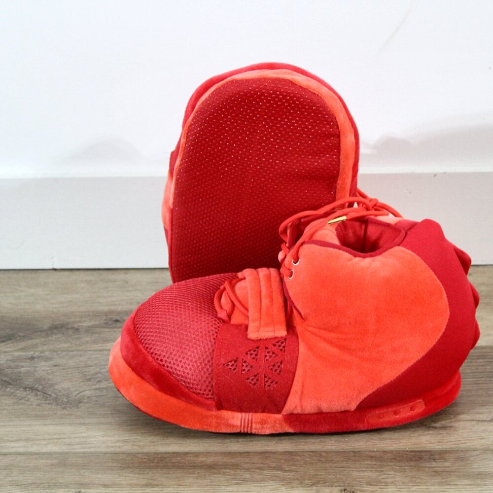 NEW Yeezy Red October Fluffy Slippers One Size Fits All